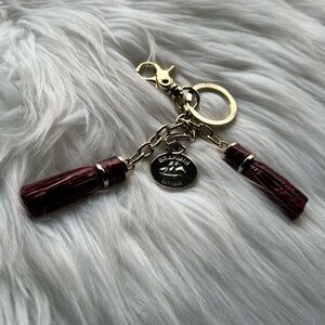 Brahmin Burgundy Keychain Accessory